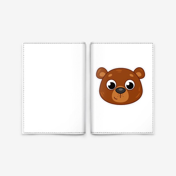 Обложка для паспорта «Мордочка мишки»