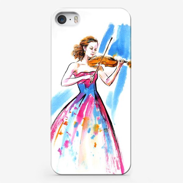 Чехол iPhone «Девушка-скрипачка»