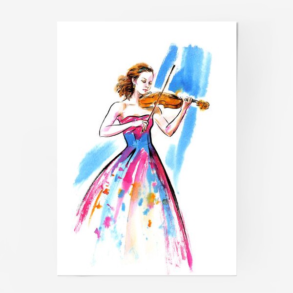 Постер «Девушка-скрипачка»