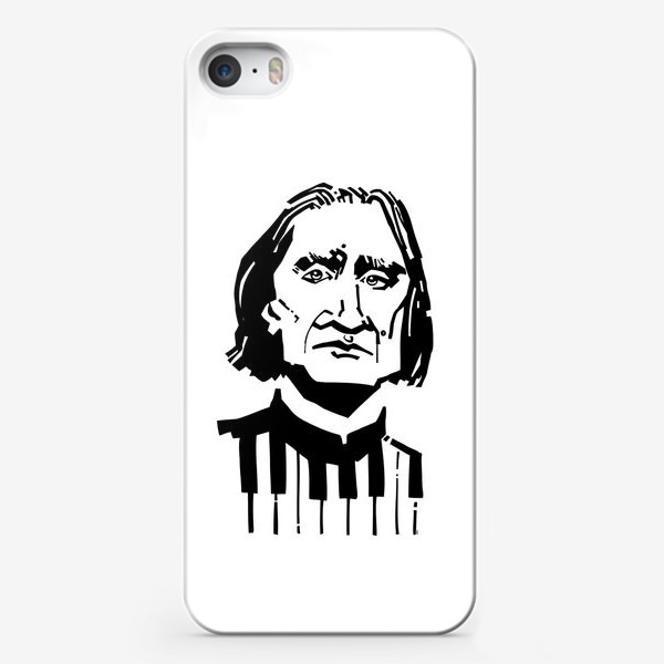 Чехол iPhone «Ференц Лист, графический портрет пианиста и композитора»
