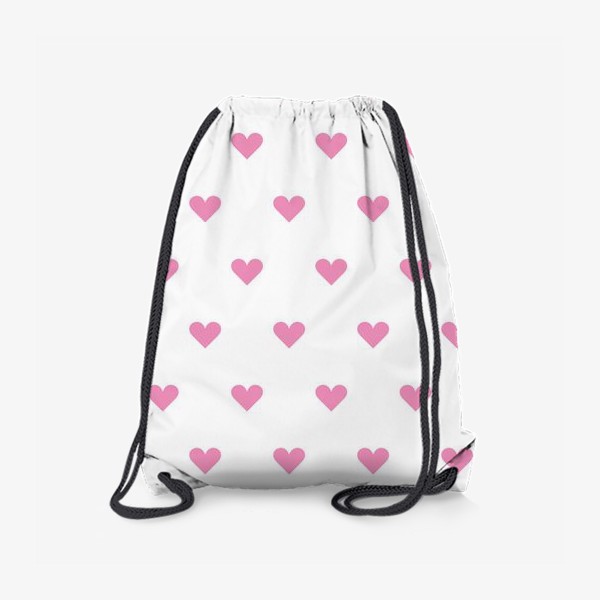 Рюкзак «Принт простые розовые сердечки»