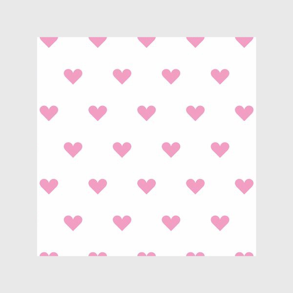 Скатерть «Принт простые розовые сердечки»