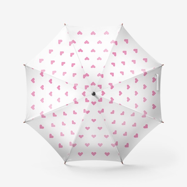 Зонт &laquo;Принт простые розовые сердечки&raquo;