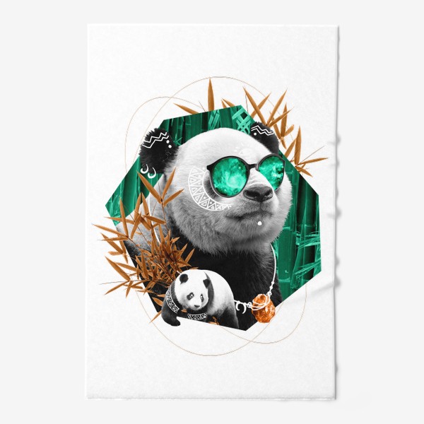 Полотенце «Панда из серии коллажей "Тотемы"»