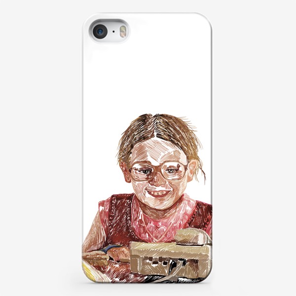 Чехол iPhone «Маленькая мисс счастье картина тёплые тона»