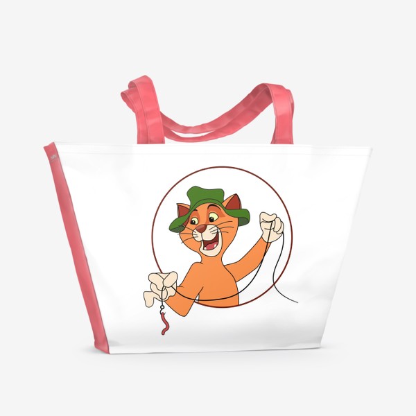 Пляжная сумка «Кот рыбак»