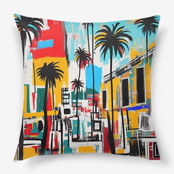 Подушка «Городские пальмы»