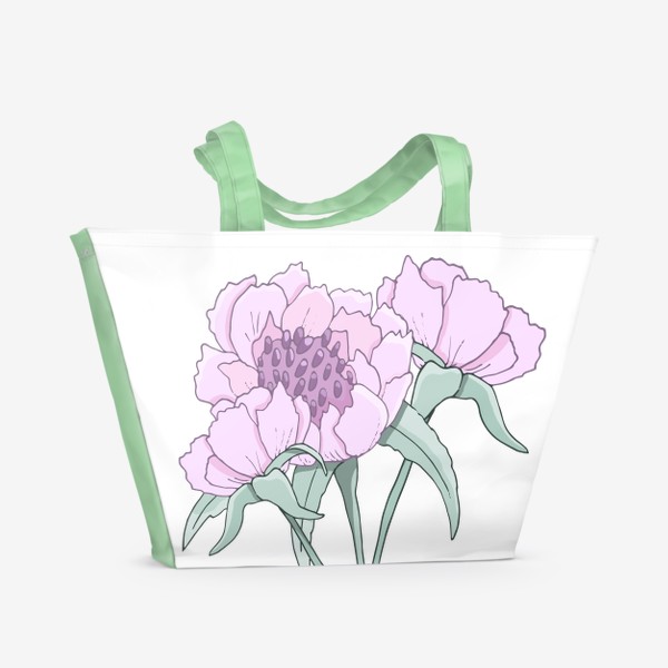 Пляжная сумка «Букет хризантем»