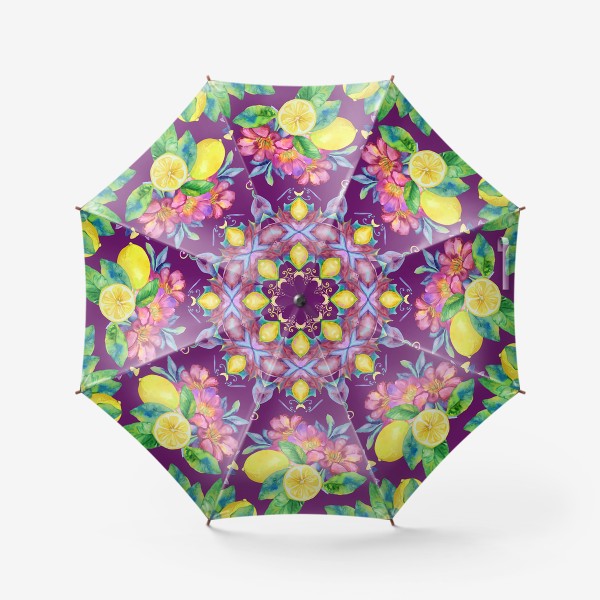 Зонт «Лимоны и Цветы»