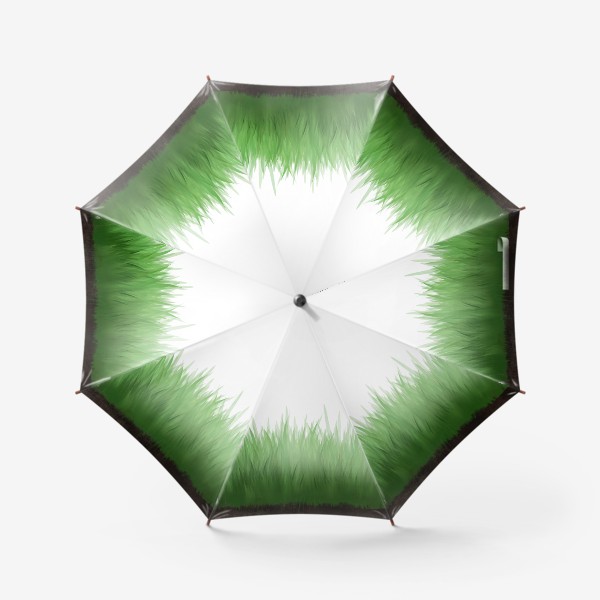 Зонт «Кусок зеленого газона, весенняя трава, оригинальный растительный принт»