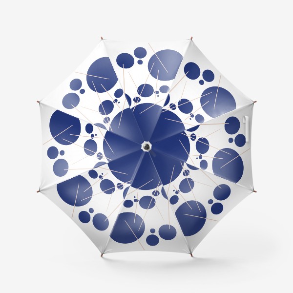 Зонт «Узор абстрактный №4 Сферы и связи синий бежевый »