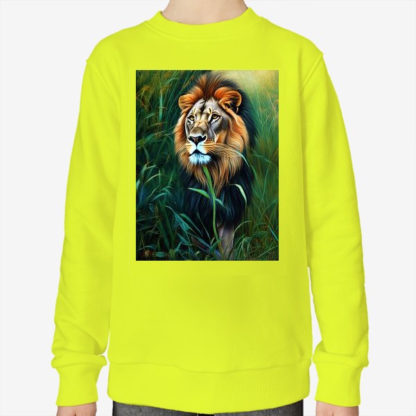 Свитшот «Лев в джунглях»