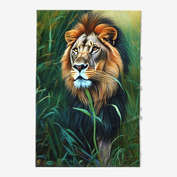 Полотенце «Лев в джунглях»