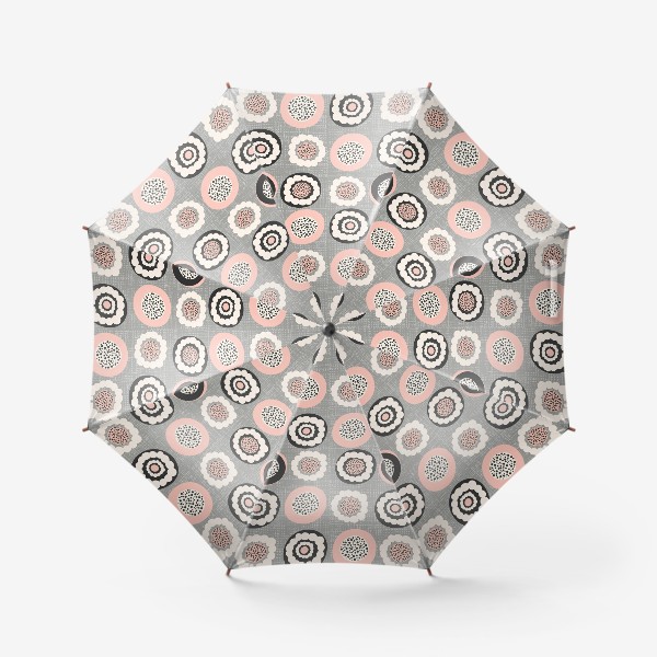 Зонт &laquo;Круглые цветы.Паттерн с абстрактными круглыми цветами.&raquo;