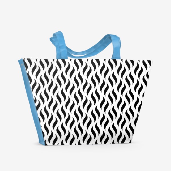 Пляжная сумка «Черно-белый графический паттерн»