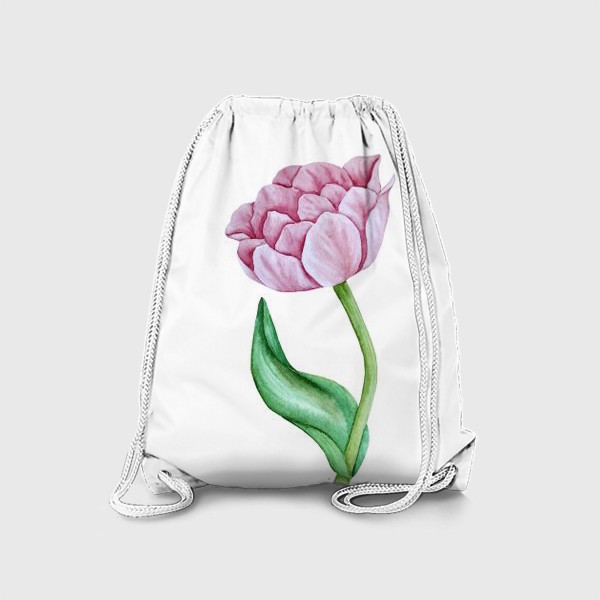 Рюкзак «Розовый тюльпан. Акварель»
