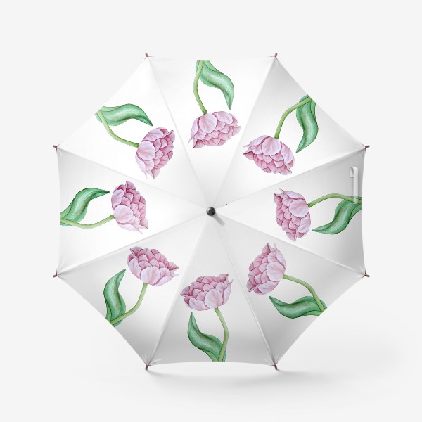 Зонт «Розовый тюльпан. Акварель»