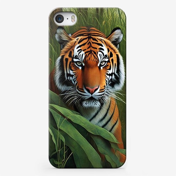 Чехол iPhone «Тигр в зарослях»