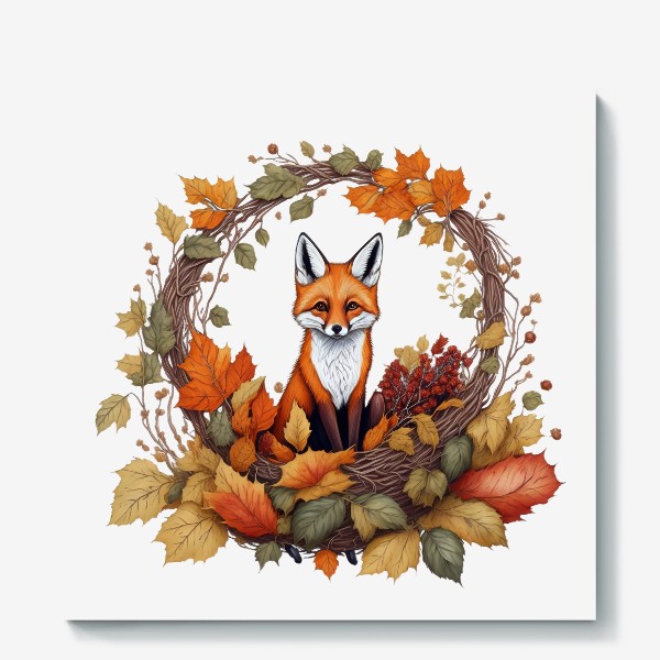 Холст «Осенняя лисичка»