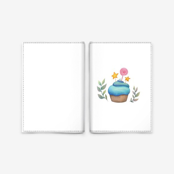 Обложка для паспорта &laquo;Акварельный праздничный кекс&raquo;