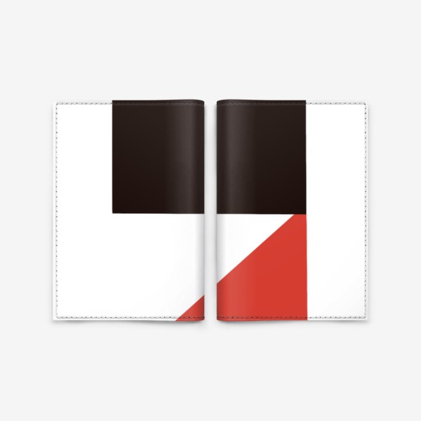 Обложка для паспорта «Абстрактный узор № 11 Человек красный чёрный»