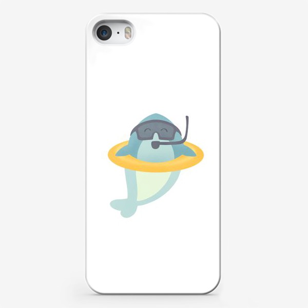 Чехол iPhone &laquo;Забавная акула - детский принт с животными&raquo;