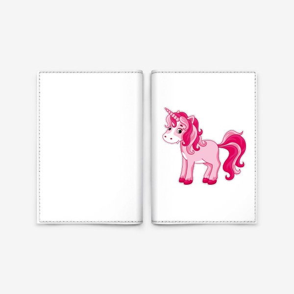 Обложка для паспорта «Розовый единорог»