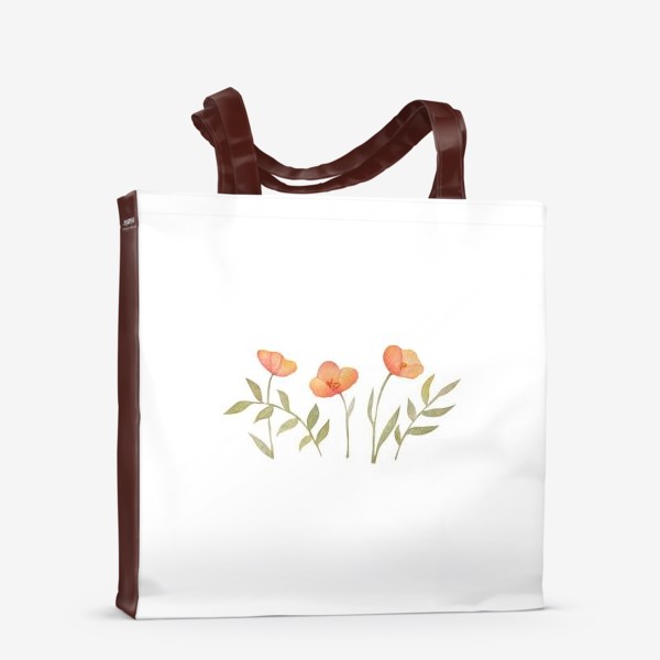 Сумка-шоппер «Акварельные цветы»