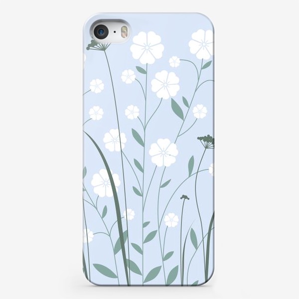 Чехол iPhone «Белые цветы»