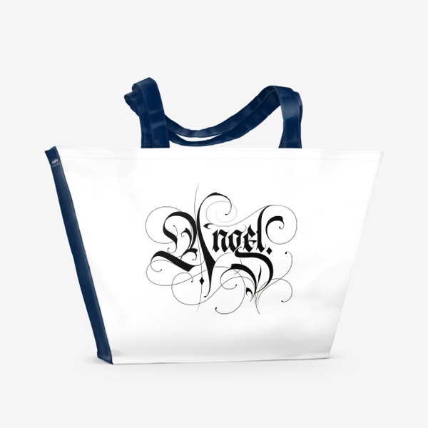 Пляжная сумка «Готическая надпись Ангел»