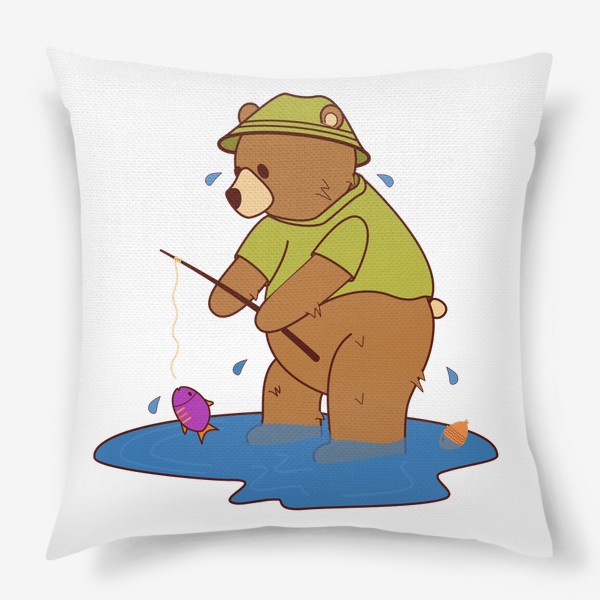 Подушка «Медведь рыбак »