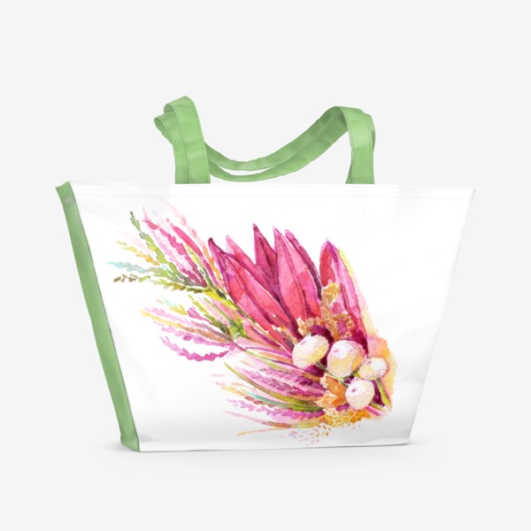 Пляжная сумка «Яркие веселые цветочки»