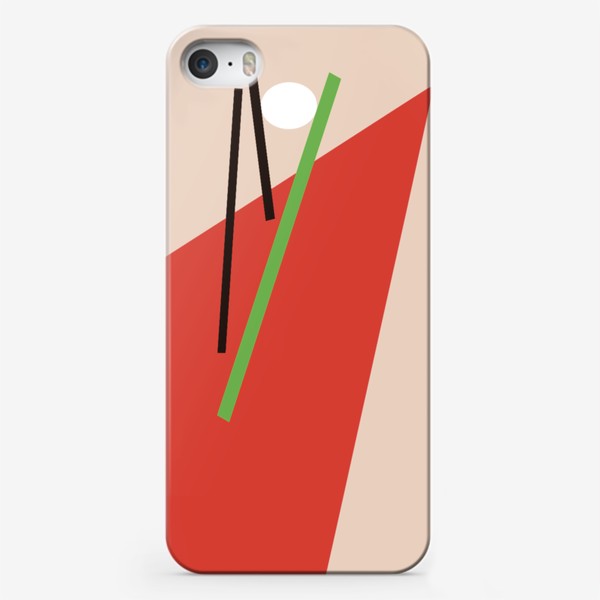 Чехол iPhone «Абстрактный узор № 17 Красная стрела красный зелёный чёрный белый »