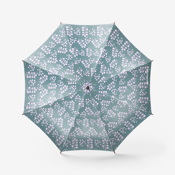 Зонт «Розовые веточки на зеленом»