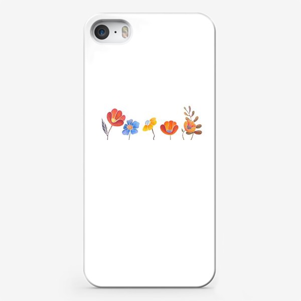 Чехол iPhone «Цветы - акварельный принт»