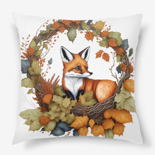 Подушка «Лисичка и осень»