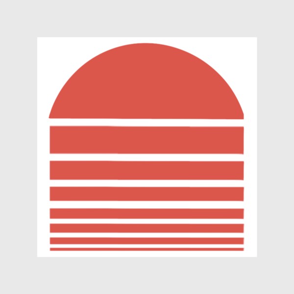 Скатерть «Абстрактный узор № 15 Закат Япония красный»