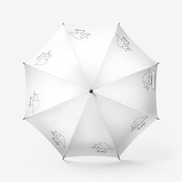 Зонт «Унылый минималистический кот»