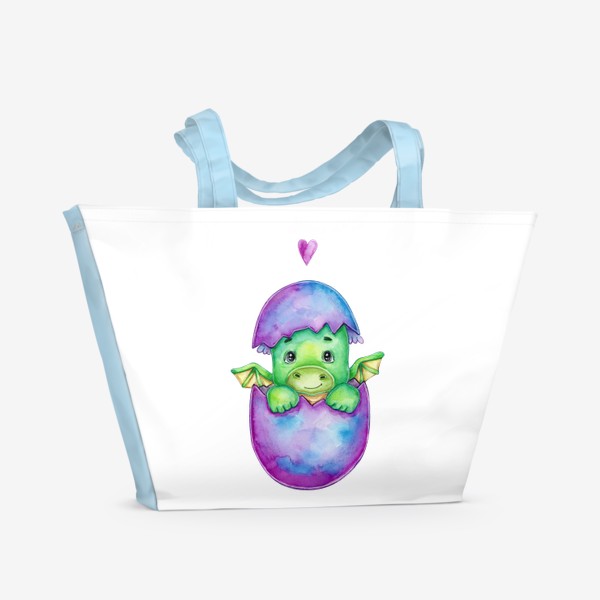 Пляжная сумка «Маленький Дракончик в яйце :)»