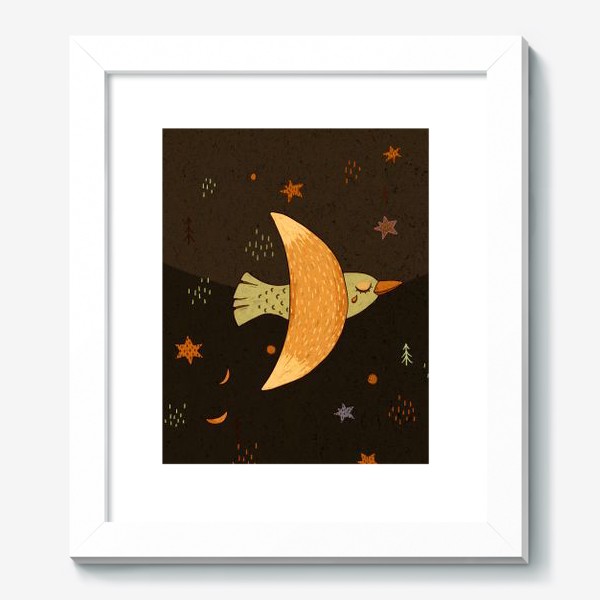 Картина «Птица с полумесяцем и звезды.»