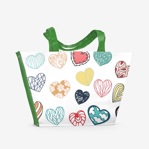 Пляжная сумка «Винтажные сладкие сердечки»