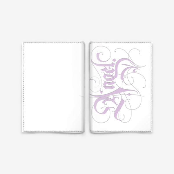 Обложка для паспорта «Готическая надпись Angel»