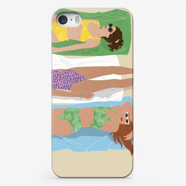 Чехол iPhone «Лето, пляж, море, девушка, принт»