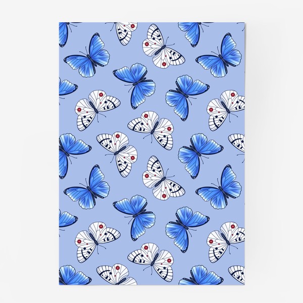 Постер «Бабочки на голубом фоне»