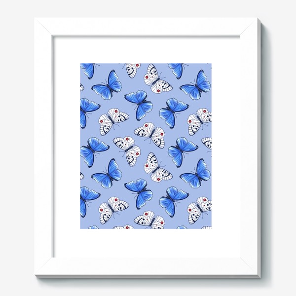 Картина «Бабочки на голубом фоне»