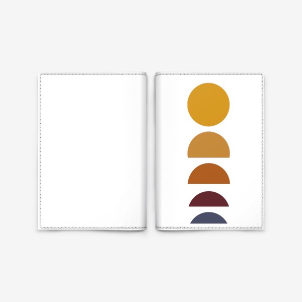 Обложка для паспорта «Минималистический закат солнца»
