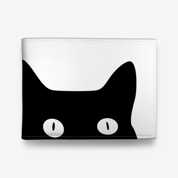 Кошелек «Черный кот выглядывает снизу»
