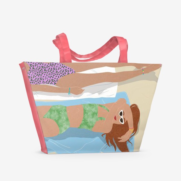 Пляжная сумка &laquo;Лето, пляж, море, девушка, принт&raquo;