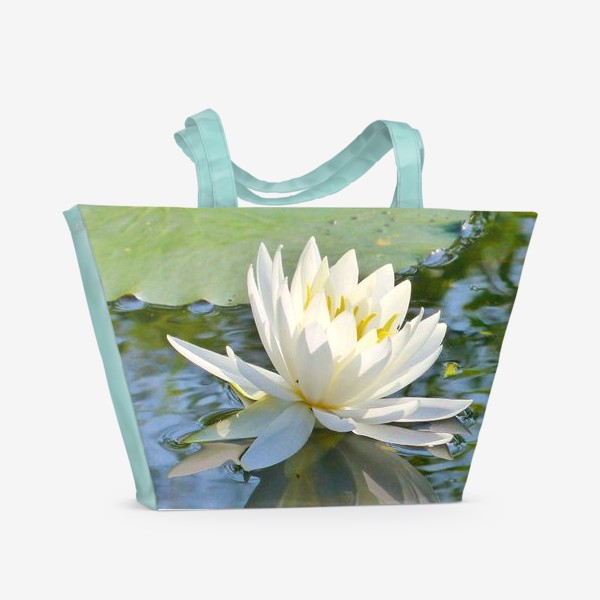 Пляжная сумка «Белый лотос на воде»