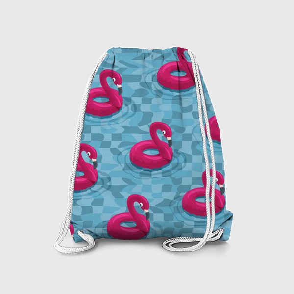 Рюкзак «Надувные фламинго в бассейне»